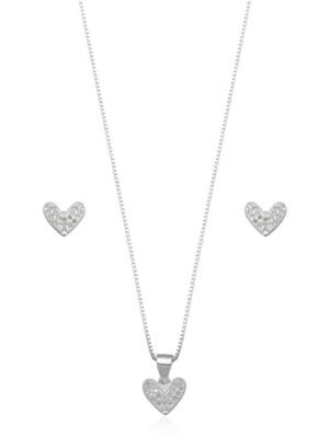 Conjunto corações Prata 925