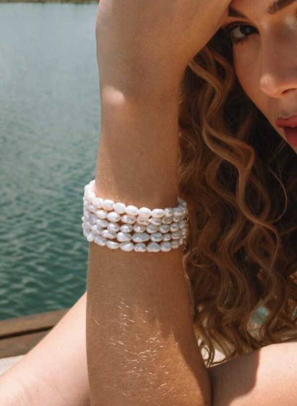 Pulseira pérola água doce