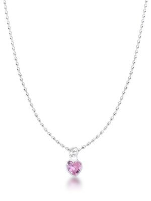 Colar coração rosa Prata 925