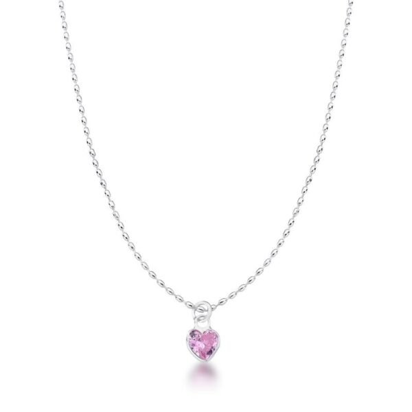Colar coração rosa Prata 925