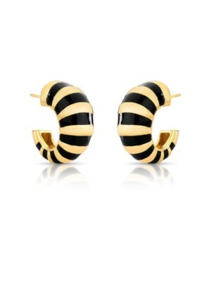 Meia argola abaulada esmaltada