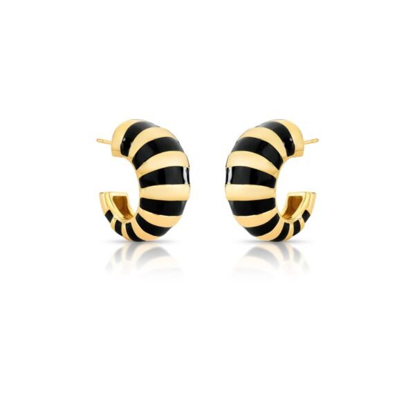 Meia argola abaulada esmaltada