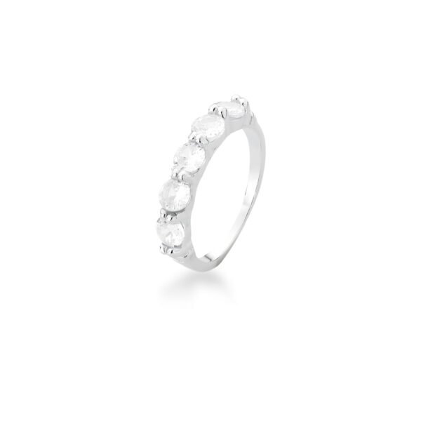 Anel cristais Prata 925