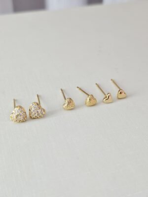 Trio Brincos corações