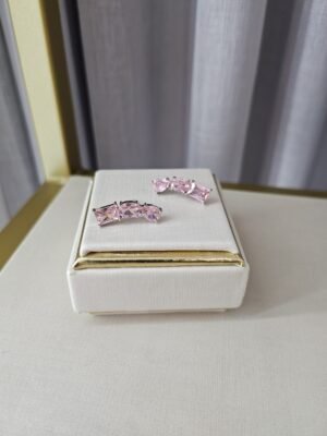 Ear cuff cristal rosa