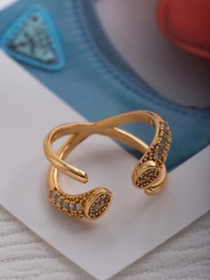 Anel liso e cravejado regulável