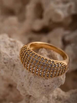 Anel Abaulado cravejado