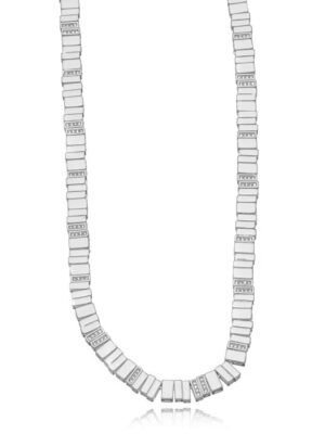 Colar retângulos lisos e cravejados RB