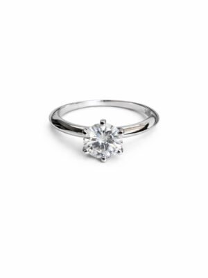 Anel Moissanite Prata Rodinada
