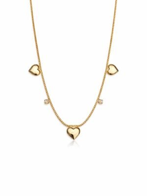 Colar corações e pontos de luz