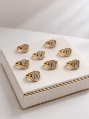 Anel regulável letra