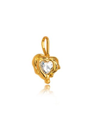 Pingente coração cristal