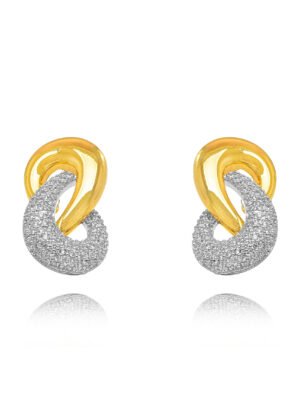 Brinco entrelaçado bicolor