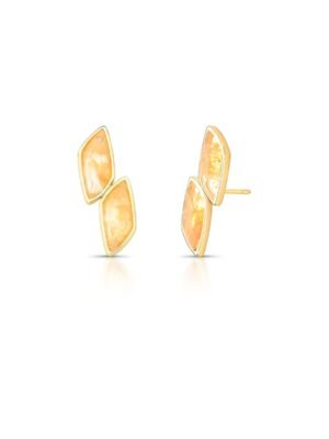 Ear Cuff cristais navetes rutilo Bege