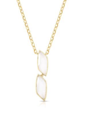 Colar pingente pêndulo navete rutilo