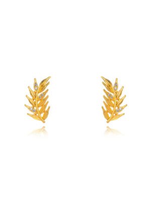 Brinco ramo cravejado