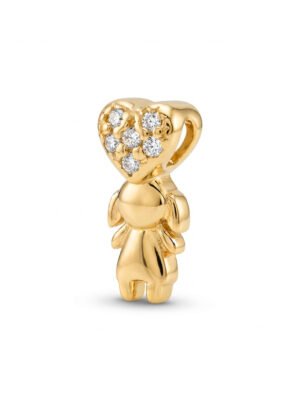 Pingente coração com menina