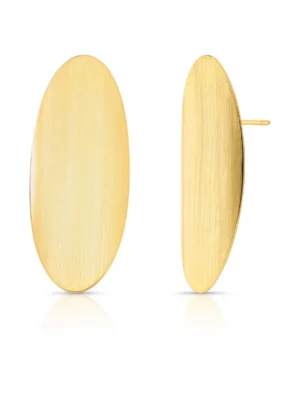 Brinco oval acetinado