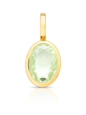 Pingente oval cristal verde