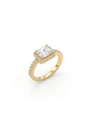 Anel cristal retângular