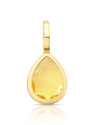 Pingente gota citrino