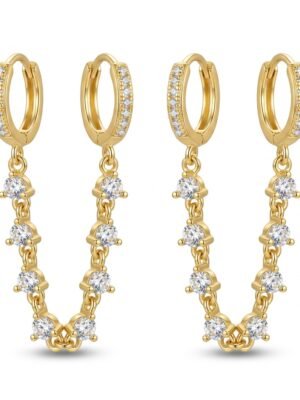 Ear cuff argolas e cristais