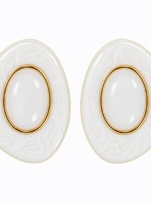 Brinco oval esmaltado